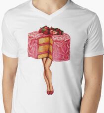 Camiseta de cuello en V Panqueques