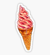 Strawberry Soft Serve Pattern Sticker