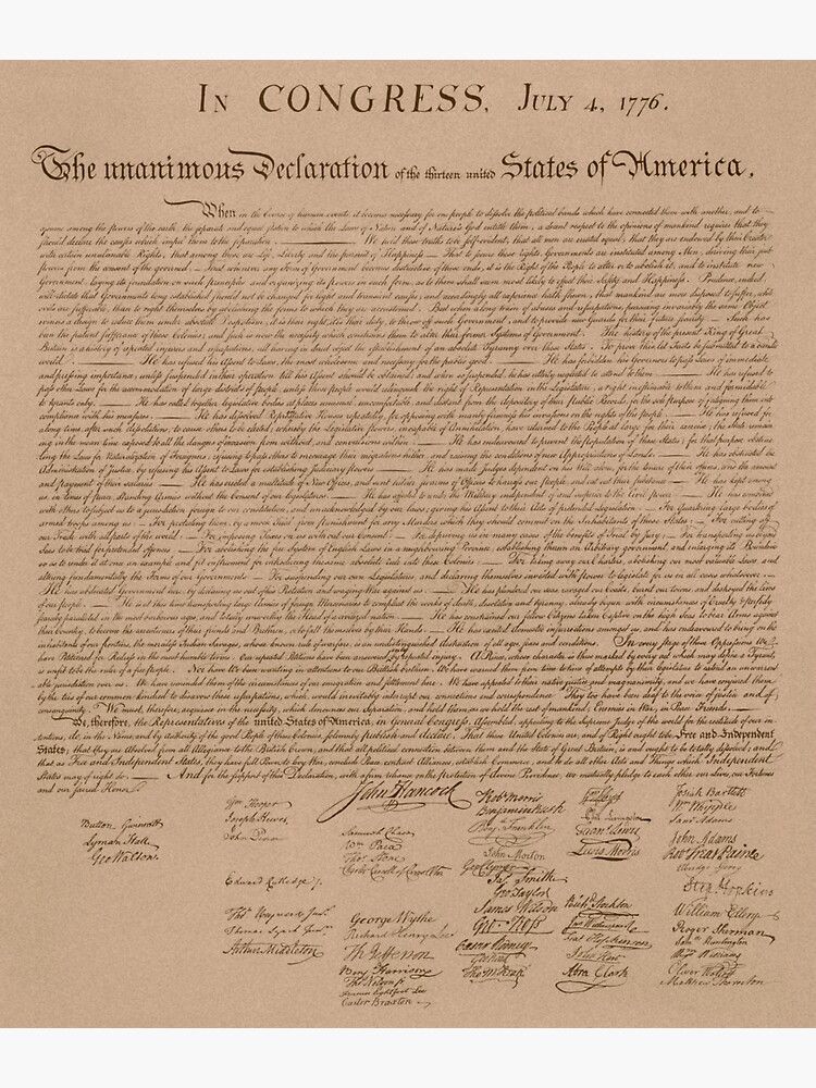 "The Declaration of Independence" Sticker by warishellstore Redbubble