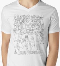 Characters of Bobs Burgers Men's V-Neck T-Shirt