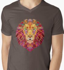 Geometric Lion Men's V-Neck T-Shirt