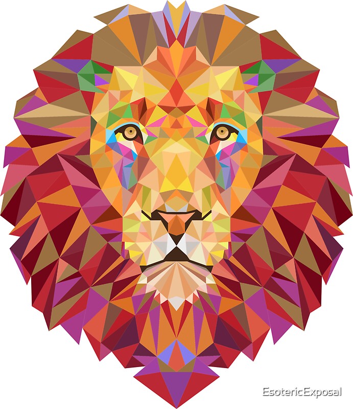 "Geometric Lion" Stickers by EsotericExposal | Redbubble