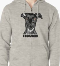 Boris the Greyhound mk2 Zipped Hoodie