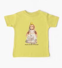 Anyone Can Be A Princess! - Black Text Baby Tee