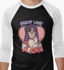 Sailor Moon - Fight Like A Sailor (Sailor Mars) Men's Baseball ¾ T-Shirt