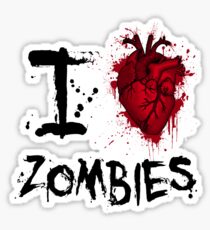 I heart zombies Sticker