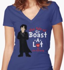 The Tale of Sir Boast-A-Lot Women's Fitted V-Neck T-Shirt