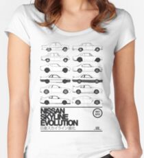 Nissan Skyline History Women's Fitted Scoop T-Shirt