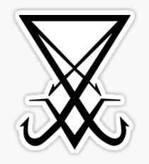 THE SIGIL OF LUCIFER - solid black Sticker