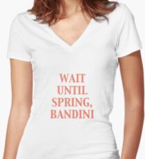 Wait until spring, Bandini Women's Fitted V-Neck T-Shirt