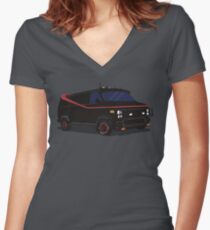 The A-Team Van Women's Fitted V-Neck T-Shirt