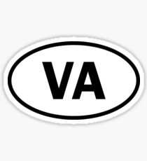 Virginia - VA - oval sticker and more Sticker
