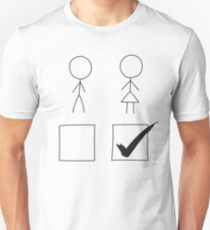 Zeigen Sie Ihren Stolz - Tick Box Female Vote Slim Fit T-Shirt