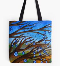 Blue Rain Tote Bag