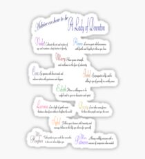 Advice to be a Lady of Downton Plain Sticker