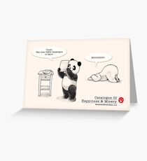 Catalogue Of Happiness And Misery Greeting Card