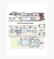 Serenity Firefly floorplan schematics Photographic Print