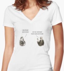God is dad Women's Fitted V-Neck T-Shirt