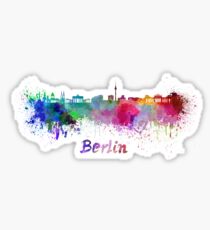 Berliner Skyline im Aquarell Sticker
