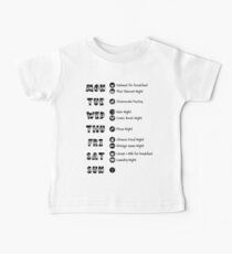 TBBT - Sheldons Wochenplan Baby T-Shirt