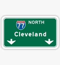 Cleveland, OH Road Sign, États-Unis Sticker