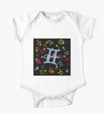 Gemini Floating Zodiac Name One Piece - Short Sleeve