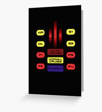 Knight Rider KITT Car Dashboard Graphic Greeting Card