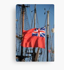 British ensign flag on ship, Brest 2008 Maritime Festival, Brittany, France Canvas Print