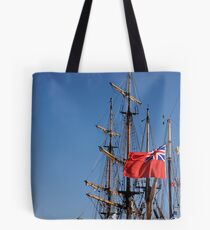 British ensign flag on ship, Brest 2008 Maritime Festival, Brittany, France Tote Bag