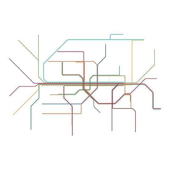 Munich Rail Map Poster By In Transit Redbubble