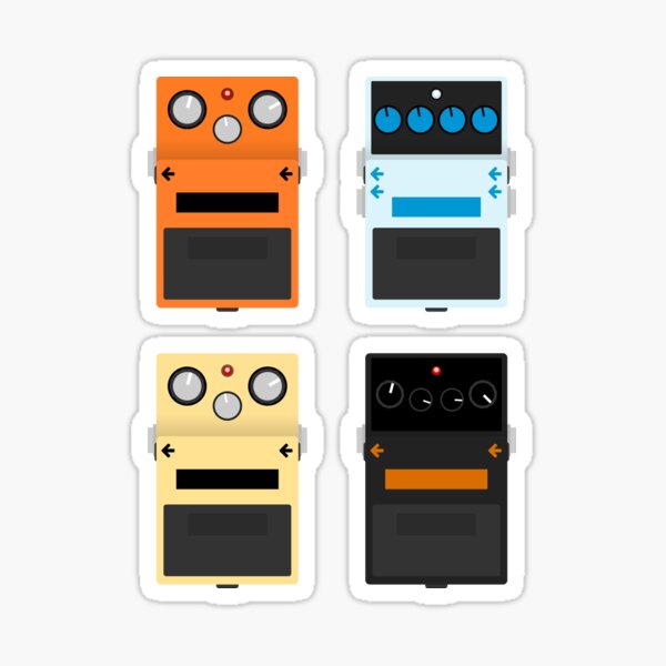 Guitar Pedals - Set #1 Sticker
