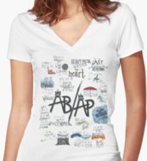 Fall Out Boy Lyric Art Women's Fitted V-Neck T-Shirt