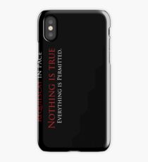Nothing is True, Everything is permitted case Case (Black) iPhone Case/Skin