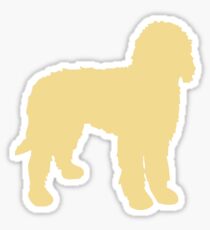 Goldenes Gekritzel-Schattenbild Sticker
