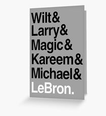 best players all the times. ( basketball ) Greeting Card