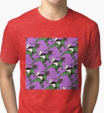 Jurassic Panda Logo Print Tri-blend T-Shirt