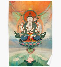 Póster Meditación de Buda