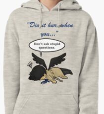 Did it hurt when you fell from Heaven? Pullover Hoodie
