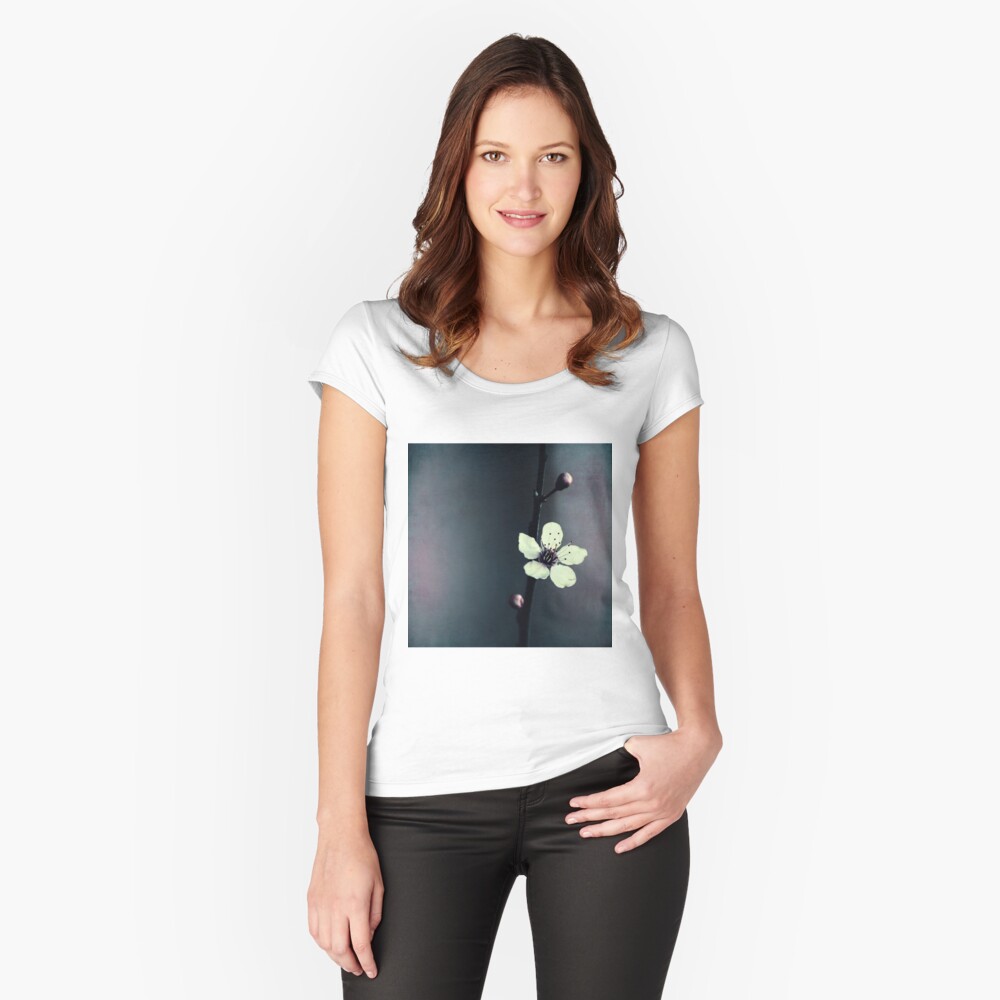 cherry blossom flower Fitted Scoop T-Shirt