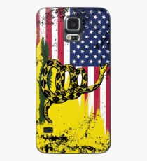 Amerikanische Gadsden-Flagge getragen Hülle & Klebefolie für Samsung Galaxy