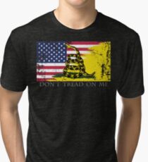 Amerikanische Gadsden-Flagge getragen Vintage T-Shirt
