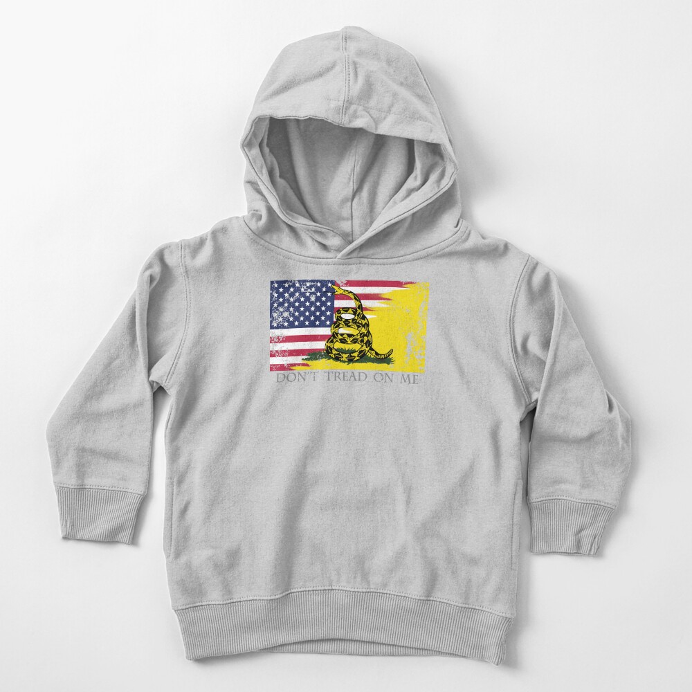 American Gadsden Flag Worn Toddler Pullover Hoodie