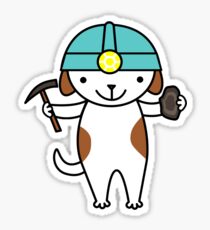 Cute Geologist Puppy Dog Sticker