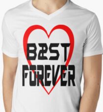 ㋡♥♫Love B2ST Forever Splendiferous Clothes & Stickers♪♥㋡ Men's V-Neck T-Shirt