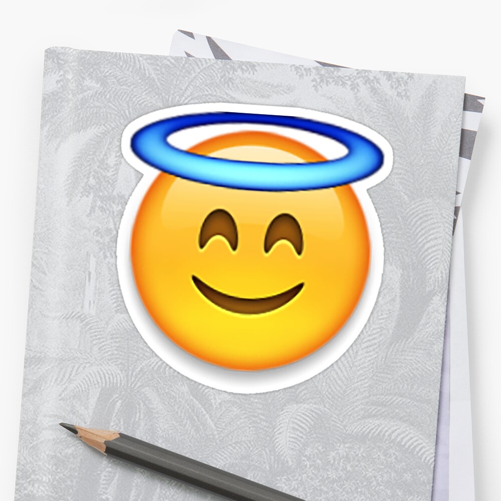 "Angel emoji" Stickers by idkbutpuppies Redbubble