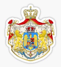 Greater Coat of Arms of Kingdom of Romania, 1922-1947 Sticker