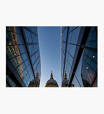 Reflecting reflection of St Pauls Photographic Print