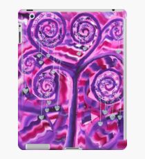 Purple Tree Little Silver Hearts Acrylic Painting iPad Case/Skin