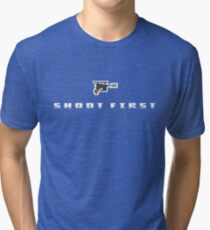 "Shoot First" - Han Solo Tri-blend T-Shirt