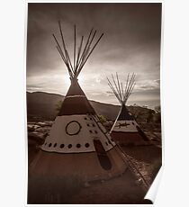 Tipi at Sunset Poster